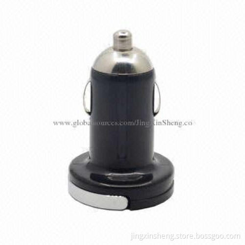 Portable USB Car Charger for iPhone, CE Mark, 12-24V DC Input Voltage